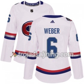 Montreal Canadiens tröja Shea Weber 6 Vit 2017-2018 Adidas Classic Authentic - Dame NHL Tröjor